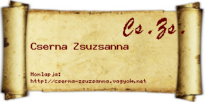 Cserna Zsuzsanna névjegykártya