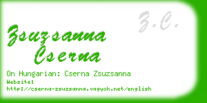 zsuzsanna cserna business card